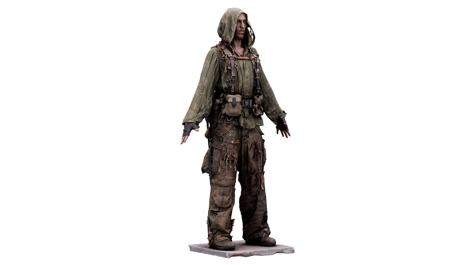 A Pose Raw Body Scan John Hopkins Postapocalyptic Suit 3D model_2
