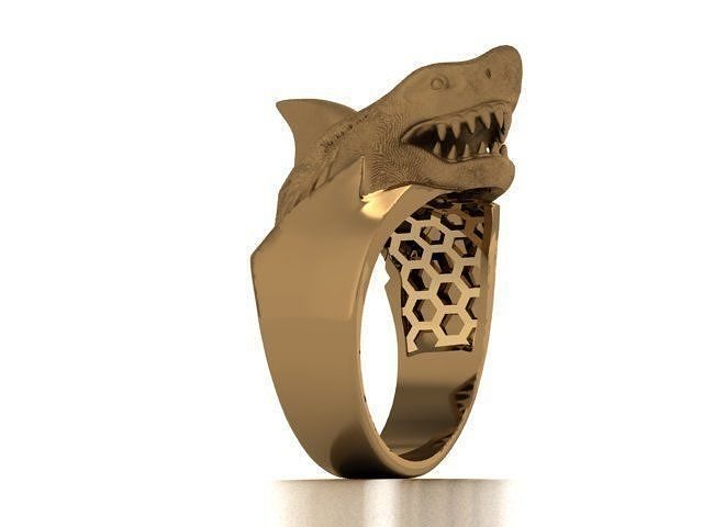 SHARK RING-ANILLO TIBURON 3D print model