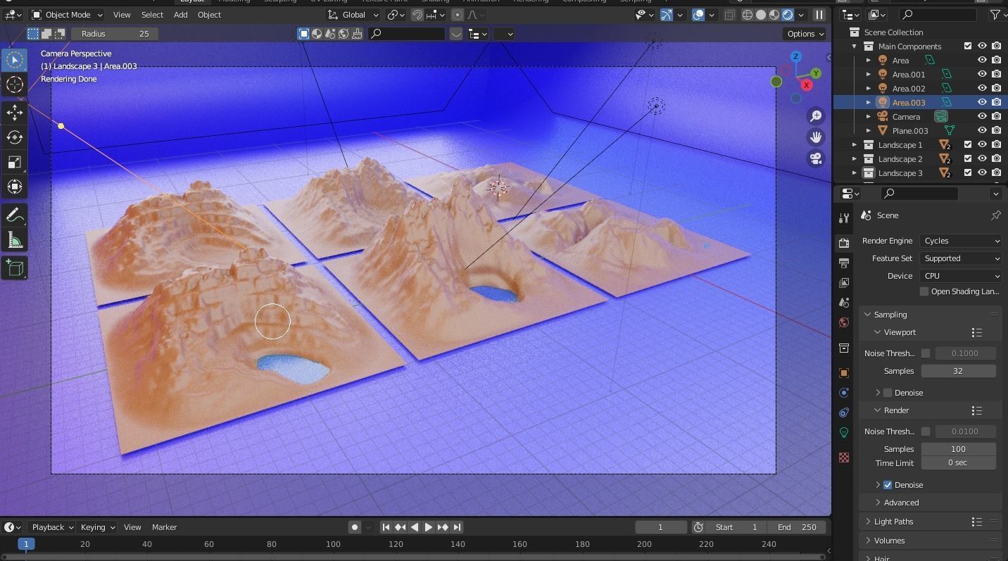 Mountain Landscapes Free low-poly 3D model_2
