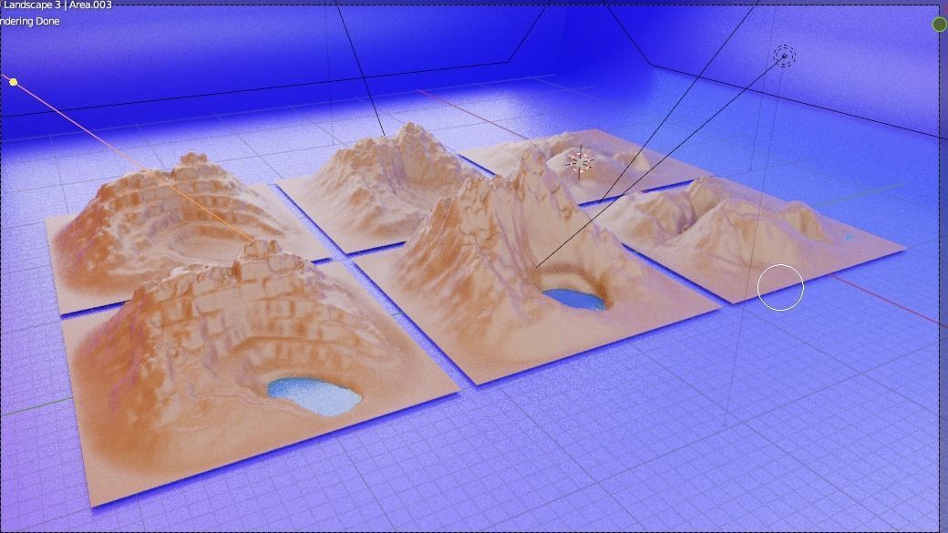 Mountain Landscapes Free low-poly 3D model_1