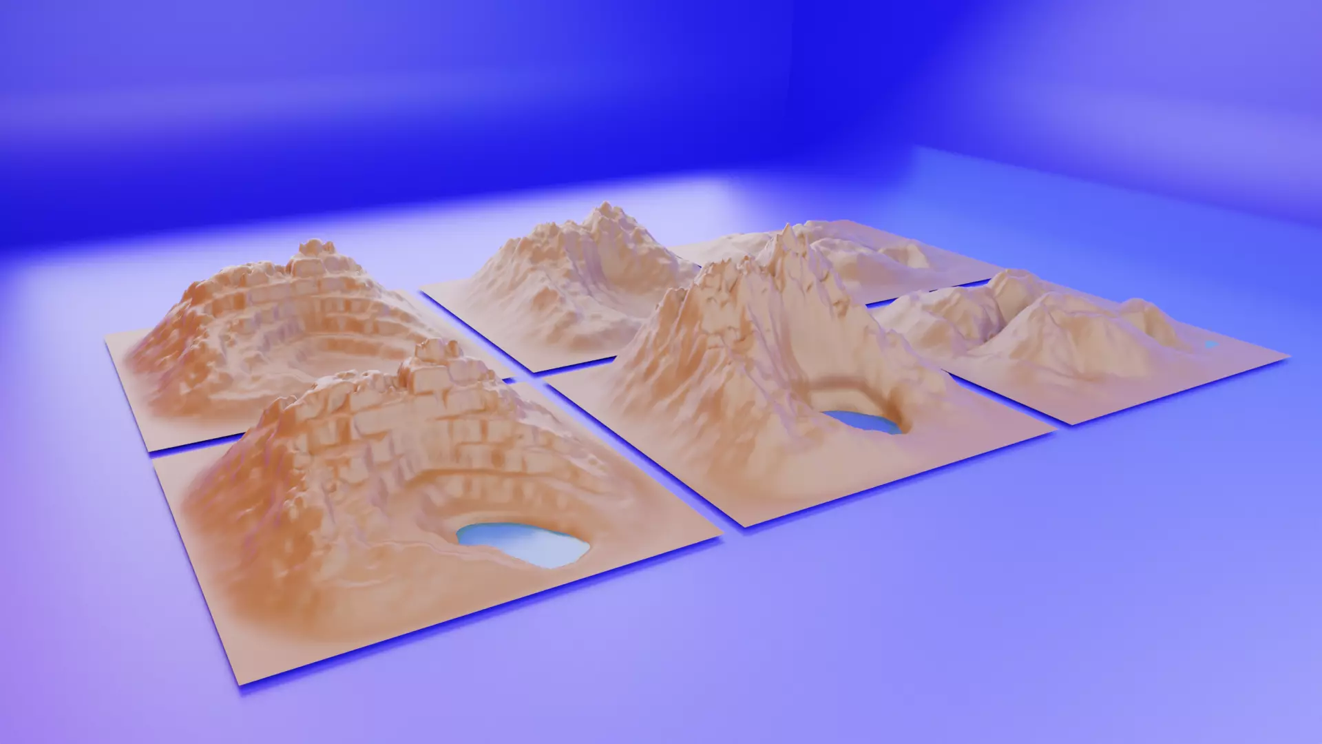 Mountain Landscapes Free low-poly 3D model_0