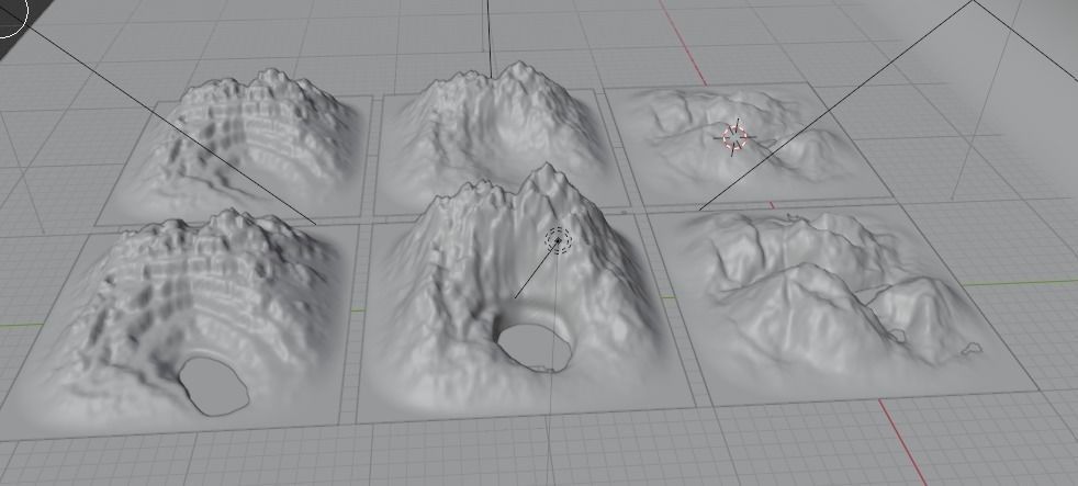 Mountain Landscapes Free low-poly 3D model_3