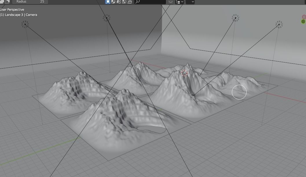 Mountain Landscapes Free low-poly 3D model_4