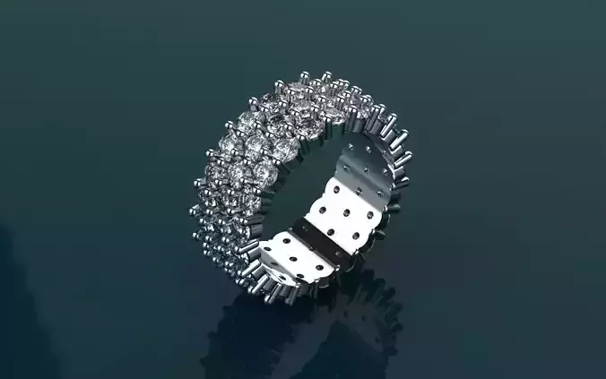 Diamond Ring -Size 6 - Jewelry 3D - AN-352