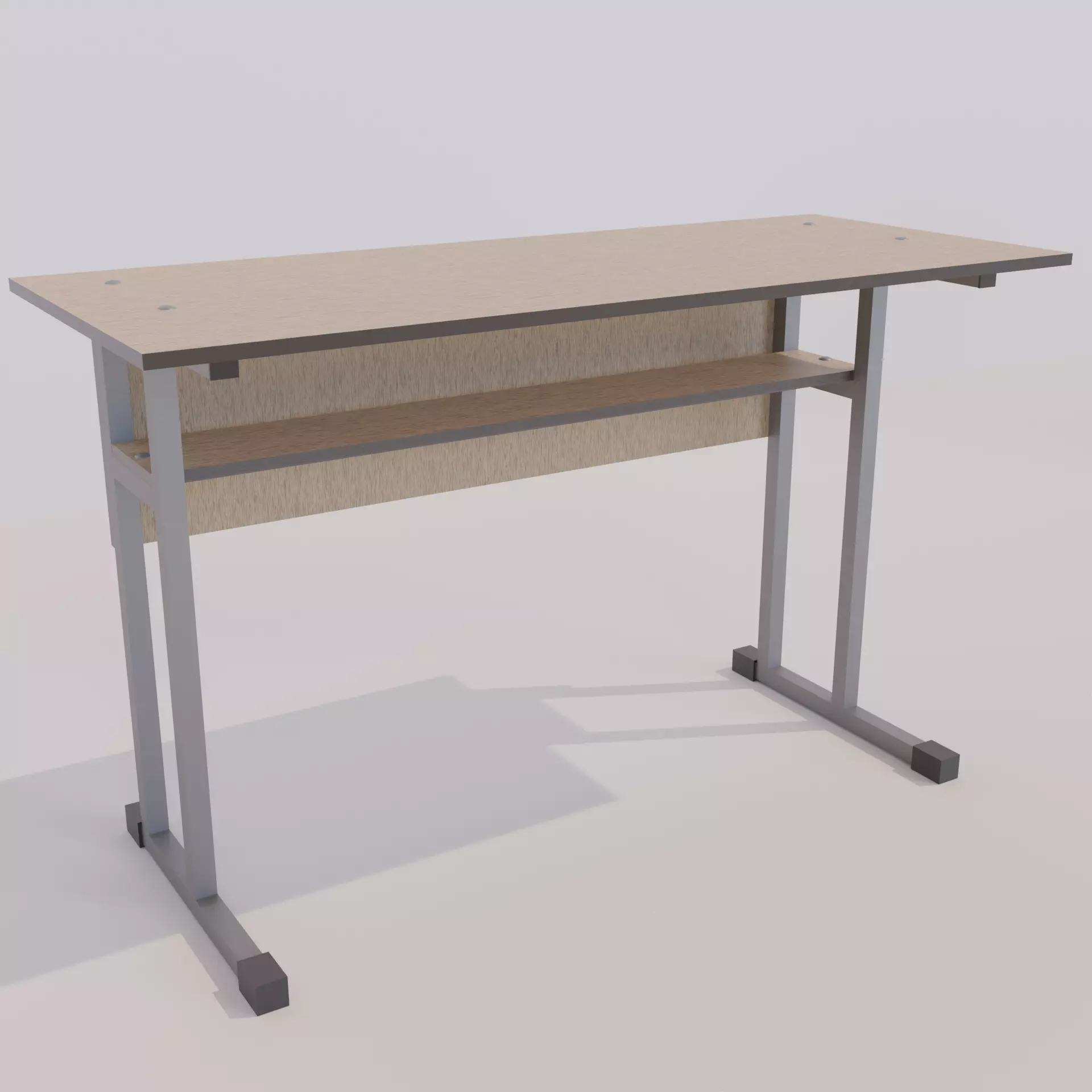 School desk 3D model_0