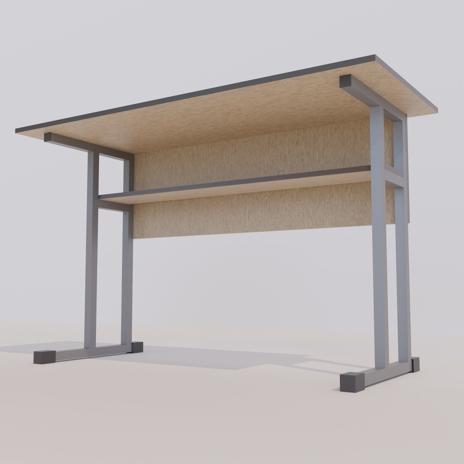 School desk 3D model_1
