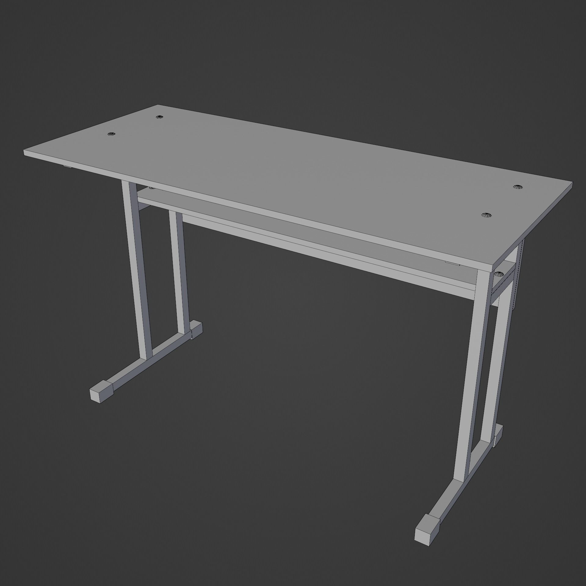School desk 3D model_6