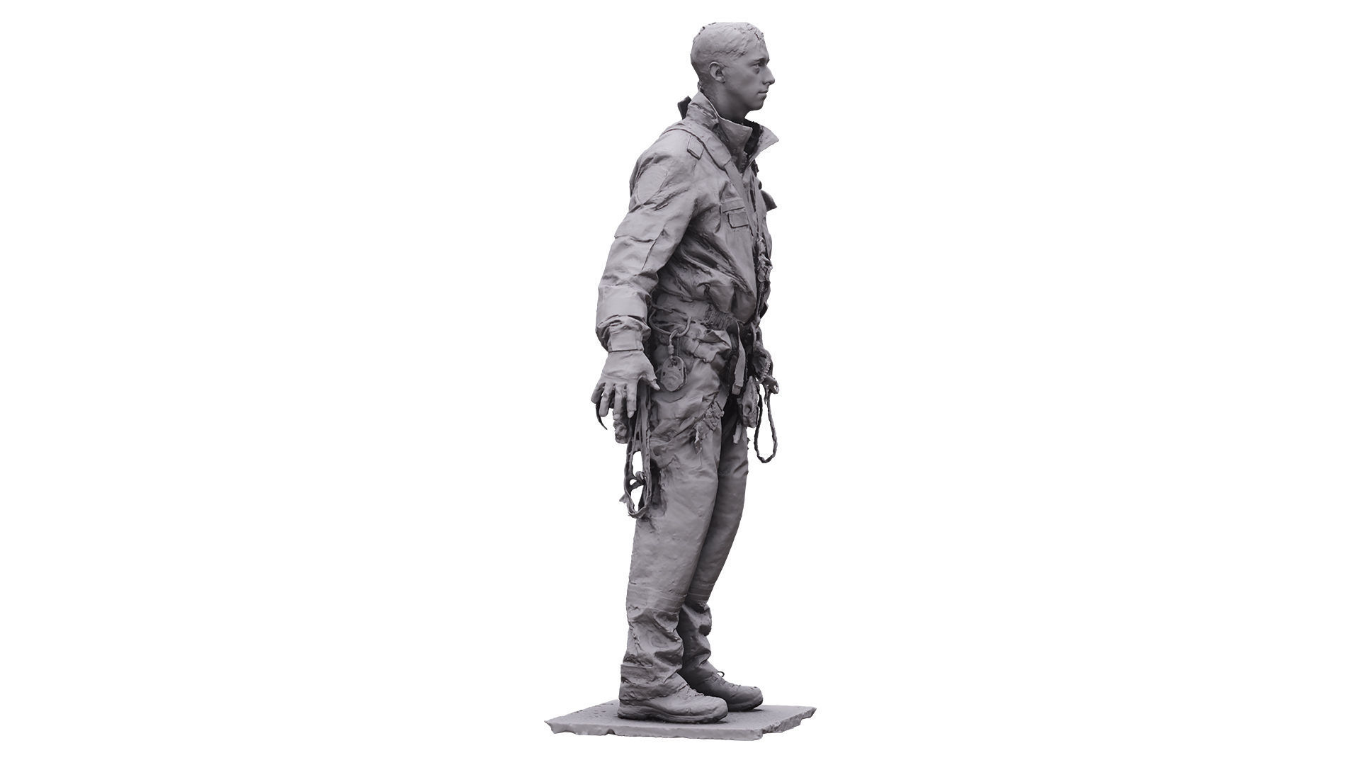 A Pose Raw Body Scan Sam Atkins Fireman Climbing Suit 3D model_8