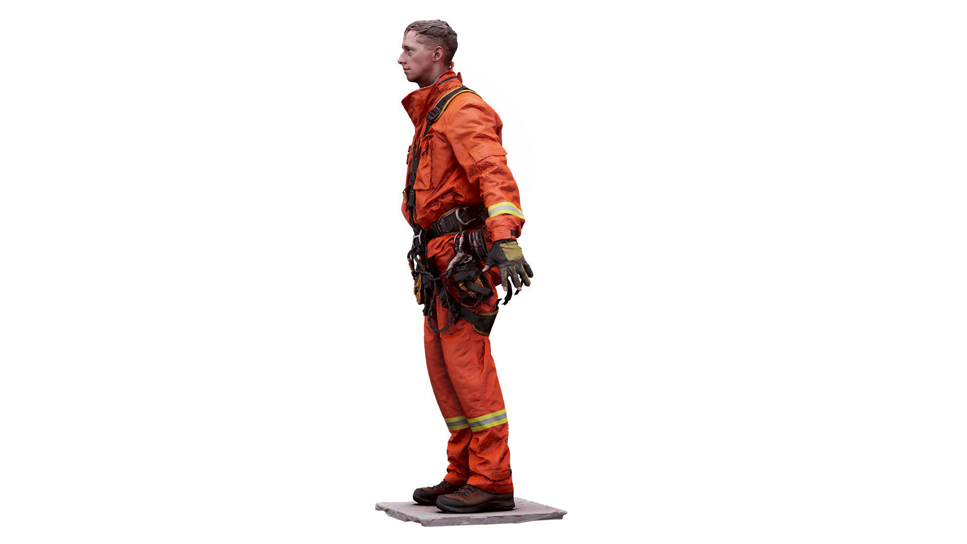 A Pose Raw Body Scan Sam Atkins Fireman Climbing Suit 3D model_4