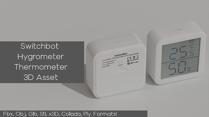 SwitchBot Smart Hygrometer Thermometer Low-poly 3D model