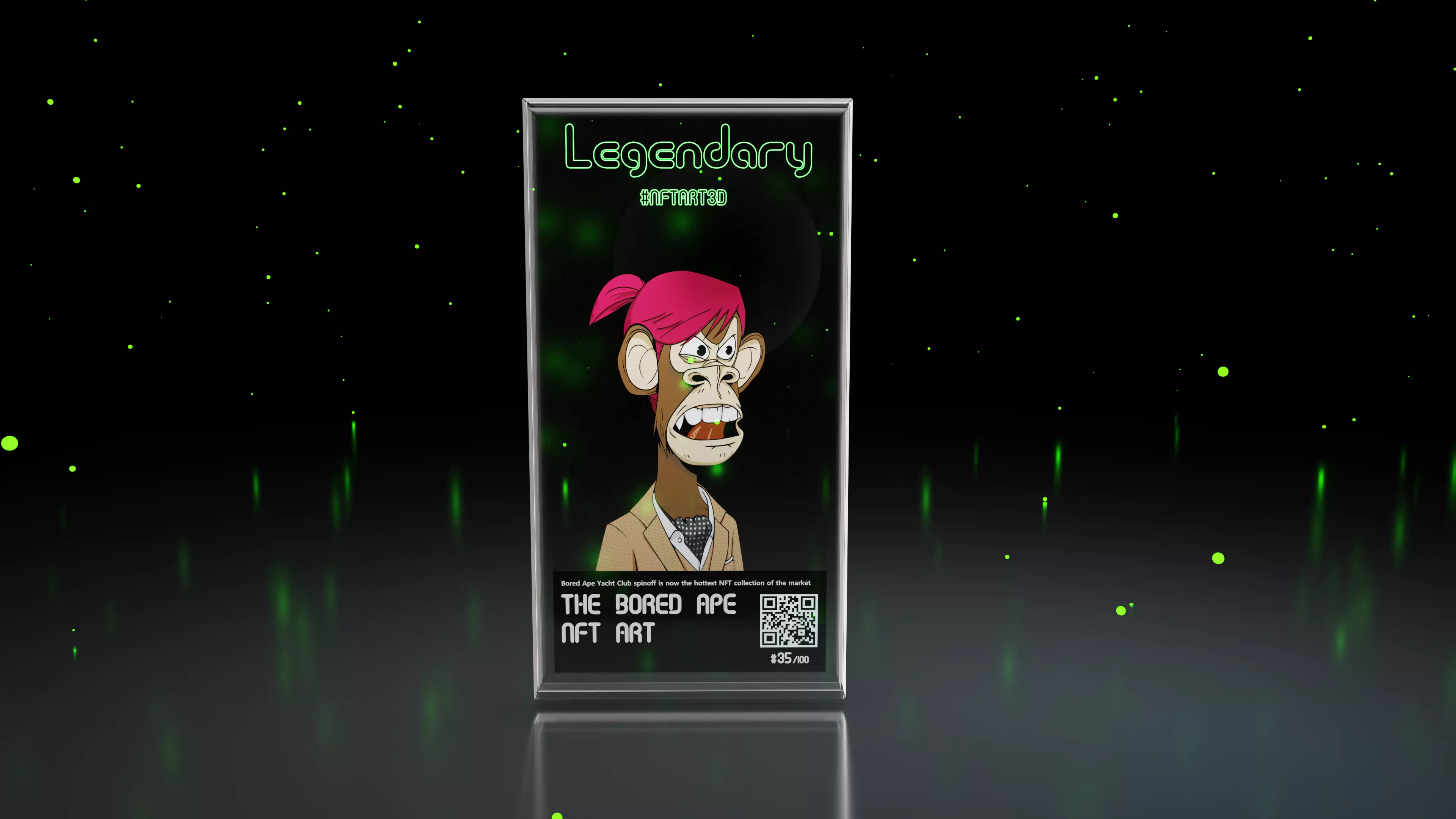 3D NFT Collectible Card Template easily editable with Blender 3D model_0