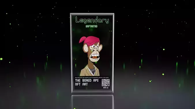 3D NFT Collectible Card Template easily editable with Blender