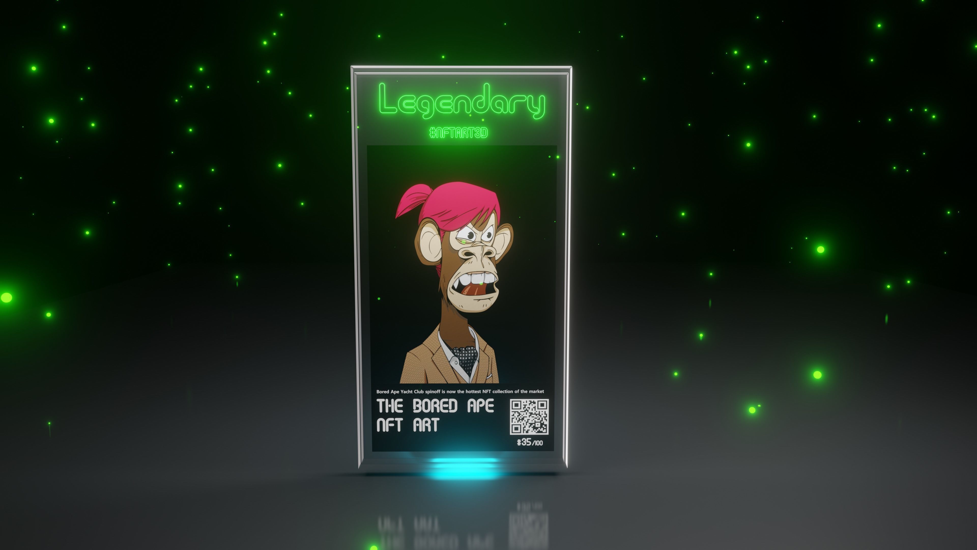 3D NFT Collectible Card Template easily editable with Blender 3D model_2