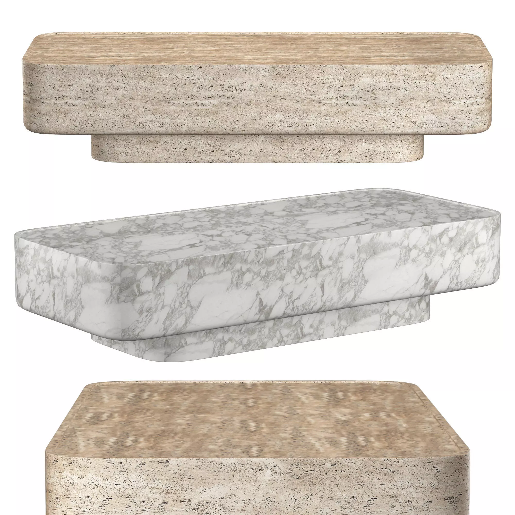 VITOLO CARVED COFFEE TABLE 3D model_0