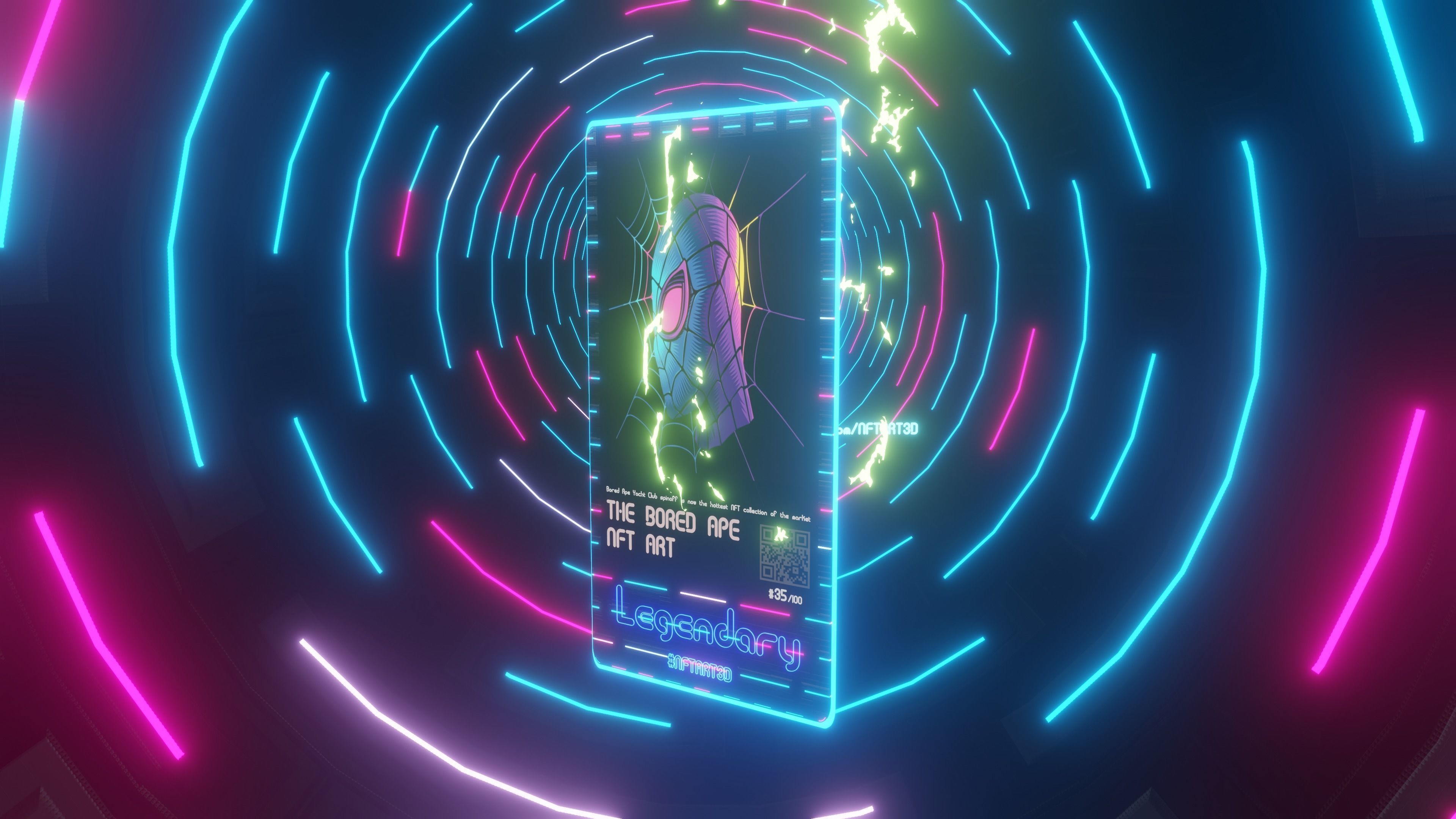 3D NFT Card Blender Template File Animation Loop Effect 3D model_3