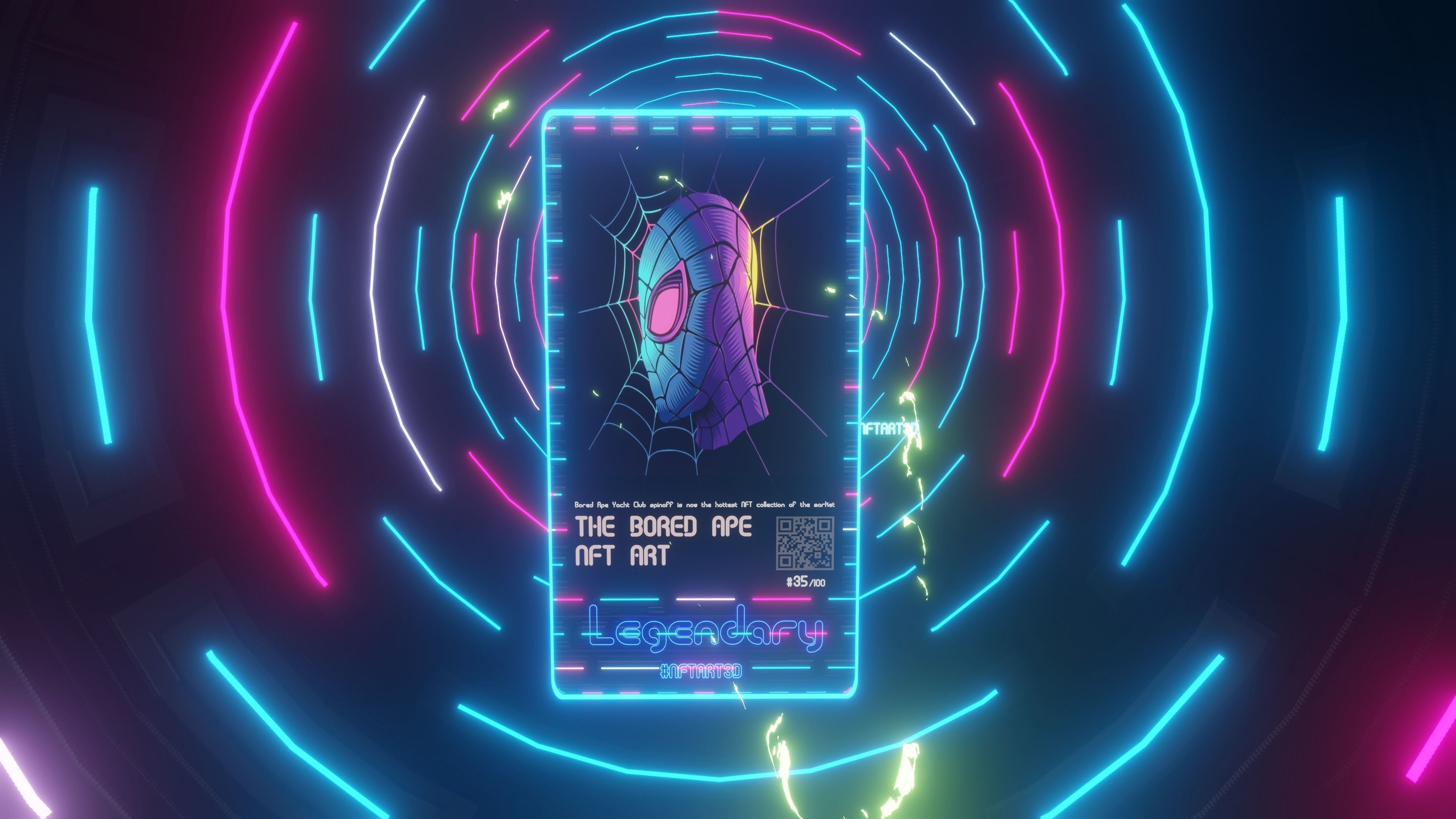 3D NFT Card Blender Template File Animation Loop Effect 3D model_2