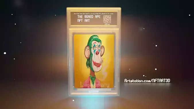 3D Animated NFT Collectible Card Blender Template File Card 6