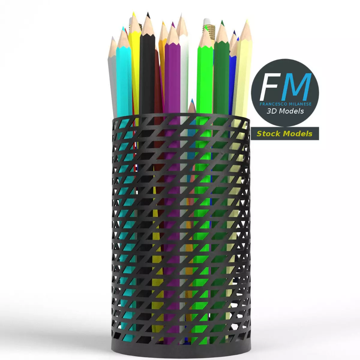 Pencils cup 1 3D model_0