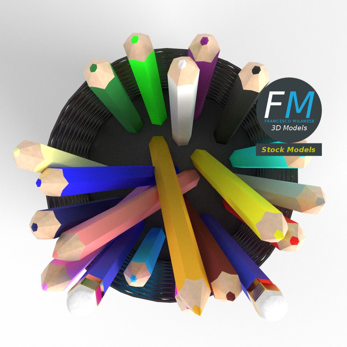 Pencils cup 1 3D model_6