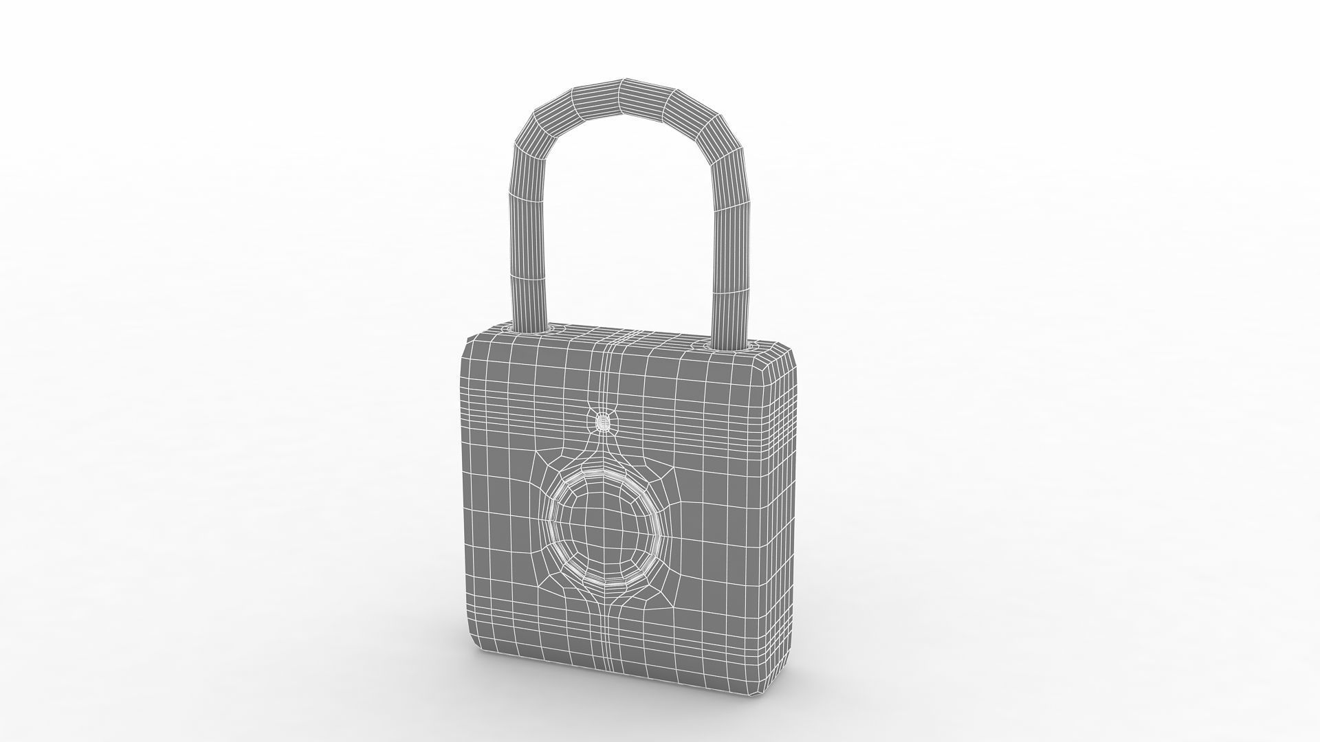 Fingerprint Padlock 3D model_5