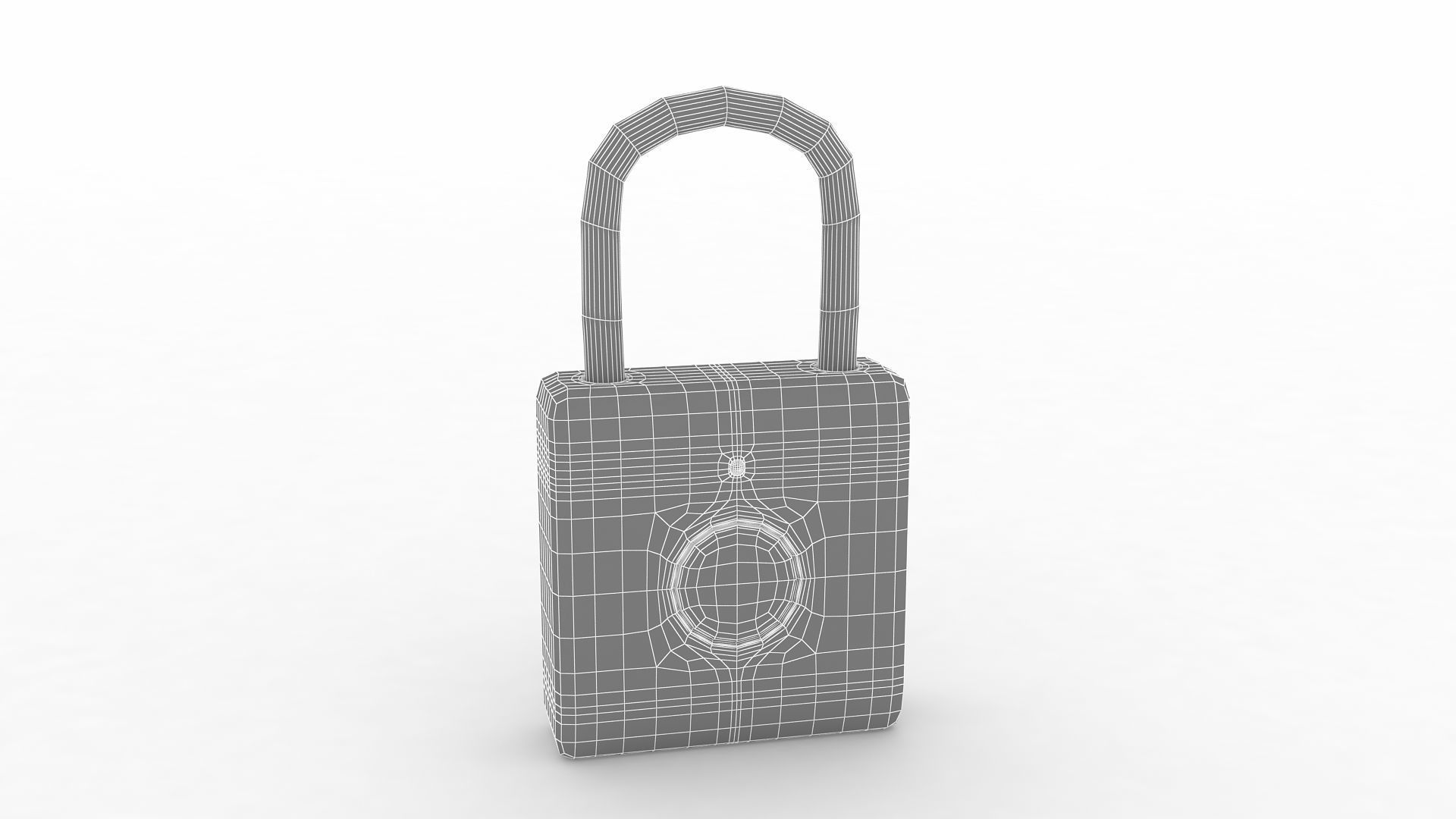 Fingerprint Padlock 3D model_4