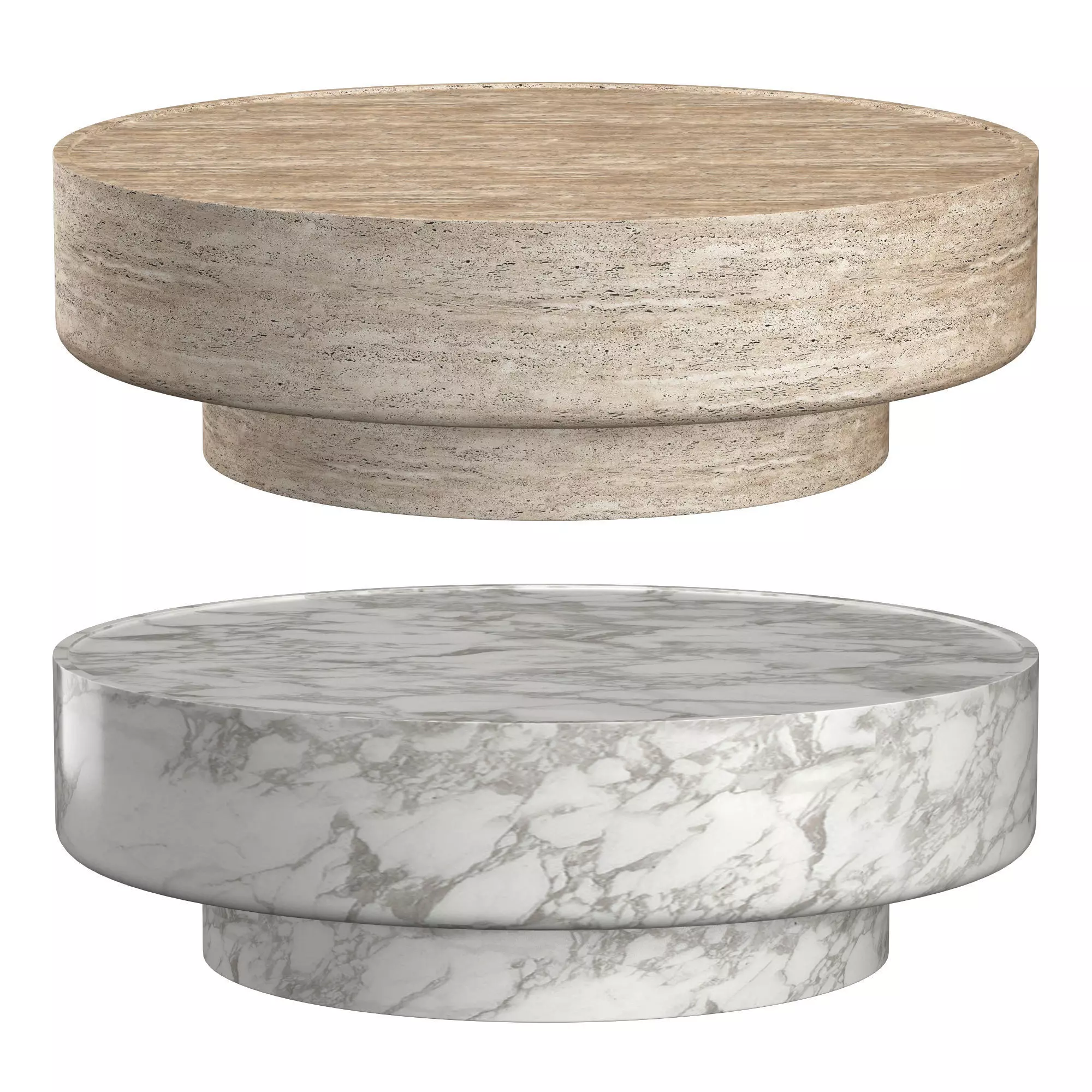 VITOLO CARVED ROUND COFFEE TABLE 3D model_0