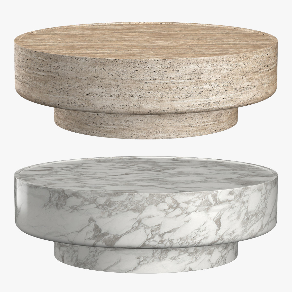 VITOLO CARVED ROUND COFFEE TABLE 3D model_8