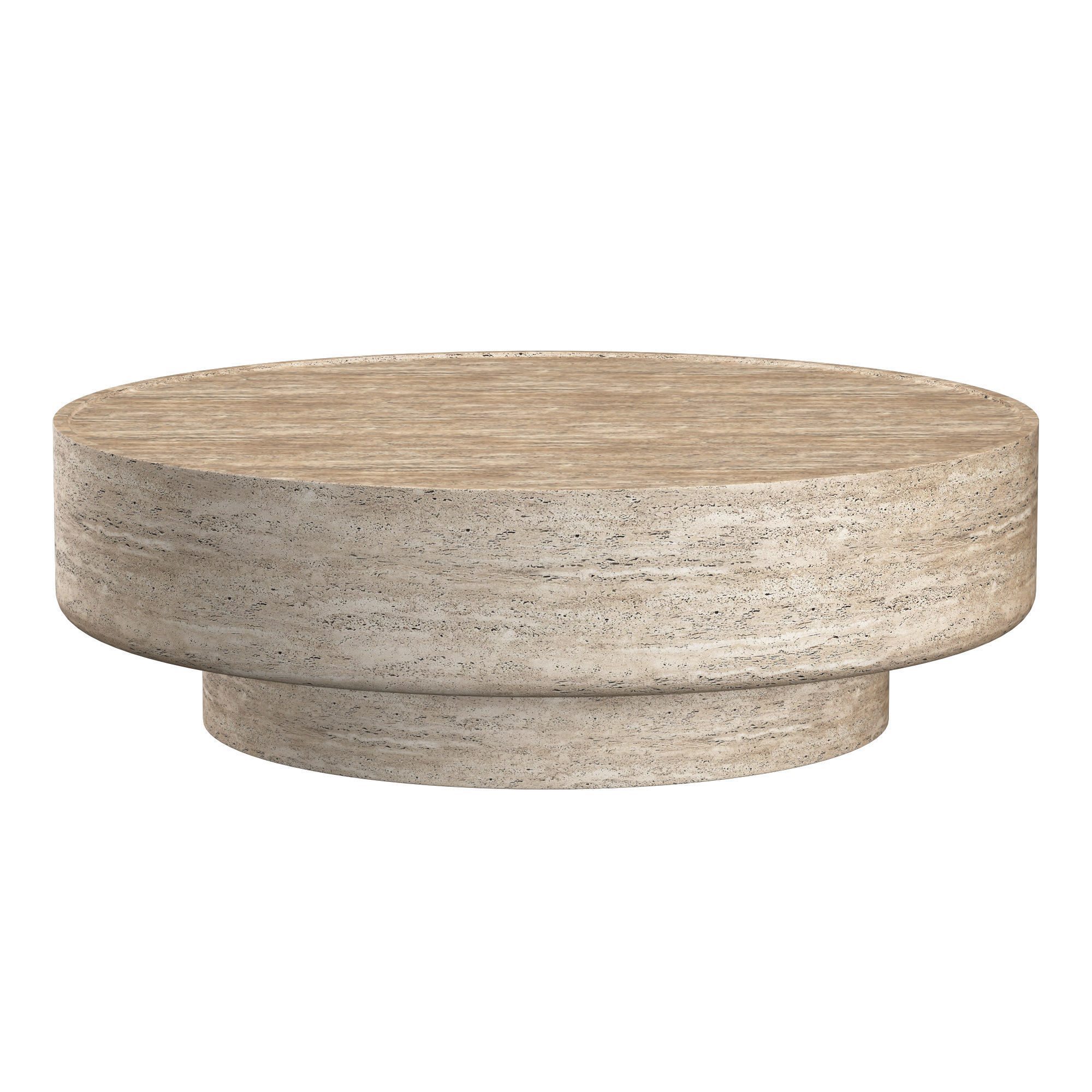 VITOLO CARVED ROUND COFFEE TABLE 3D model_1