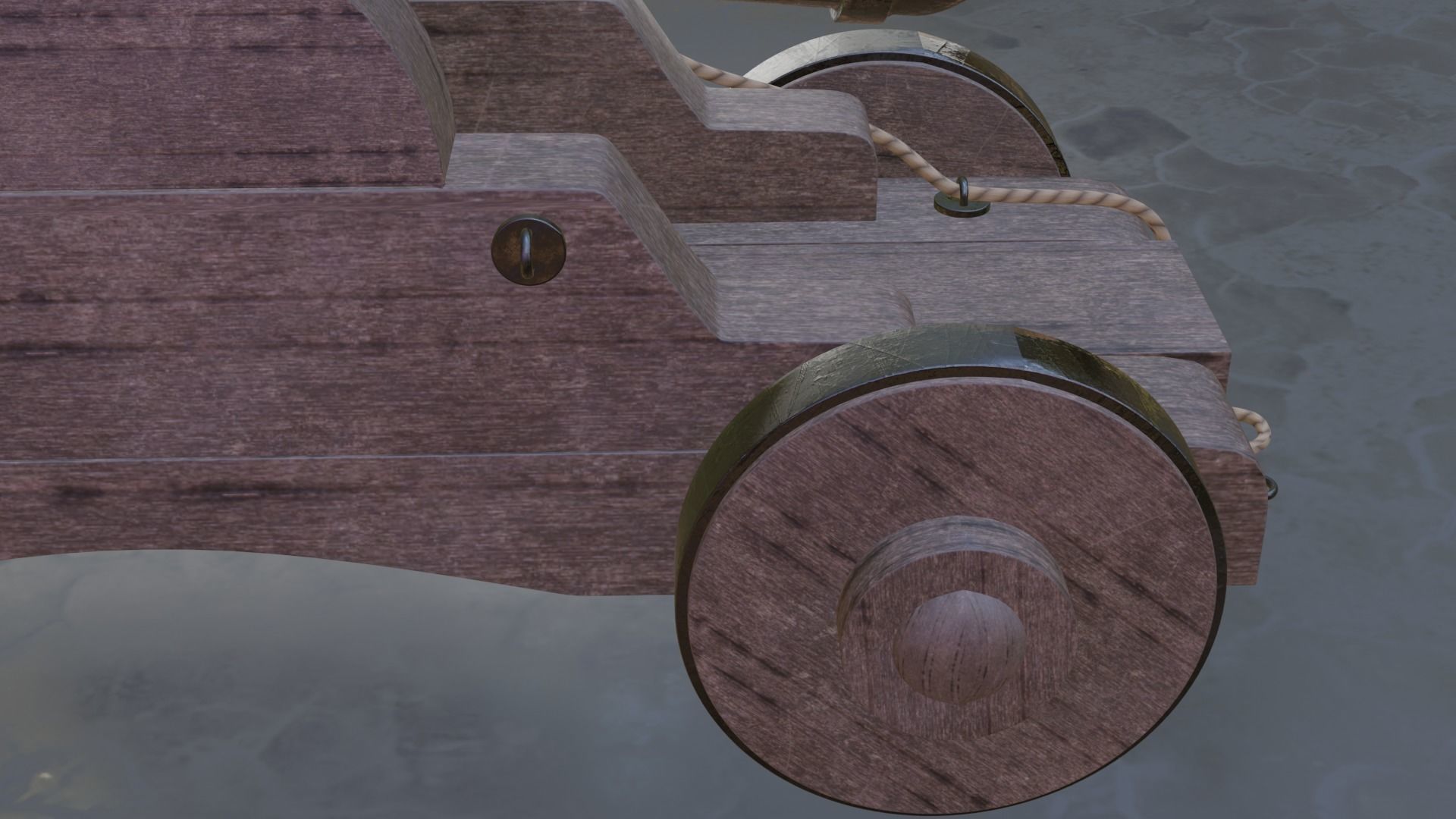 Cannon 3D Model Blender Low-poly 3D model_6