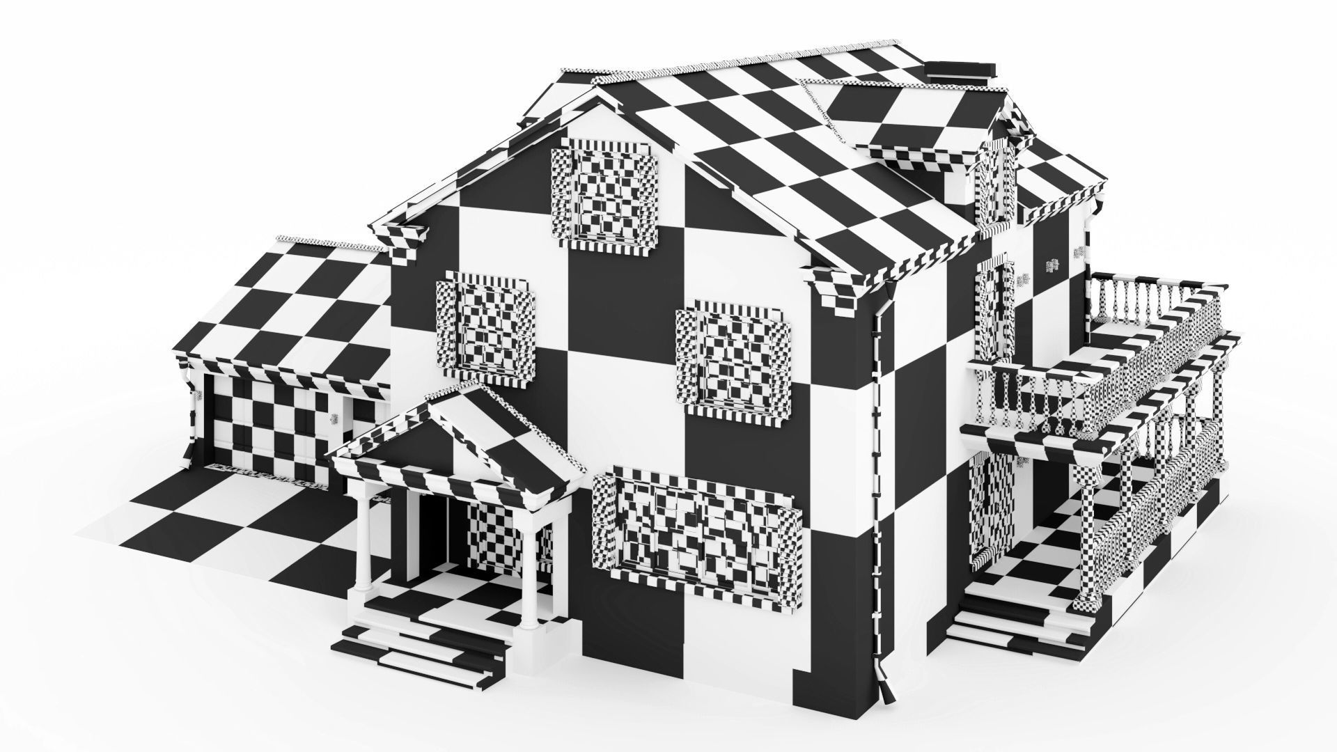 American classic house 3D model_20
