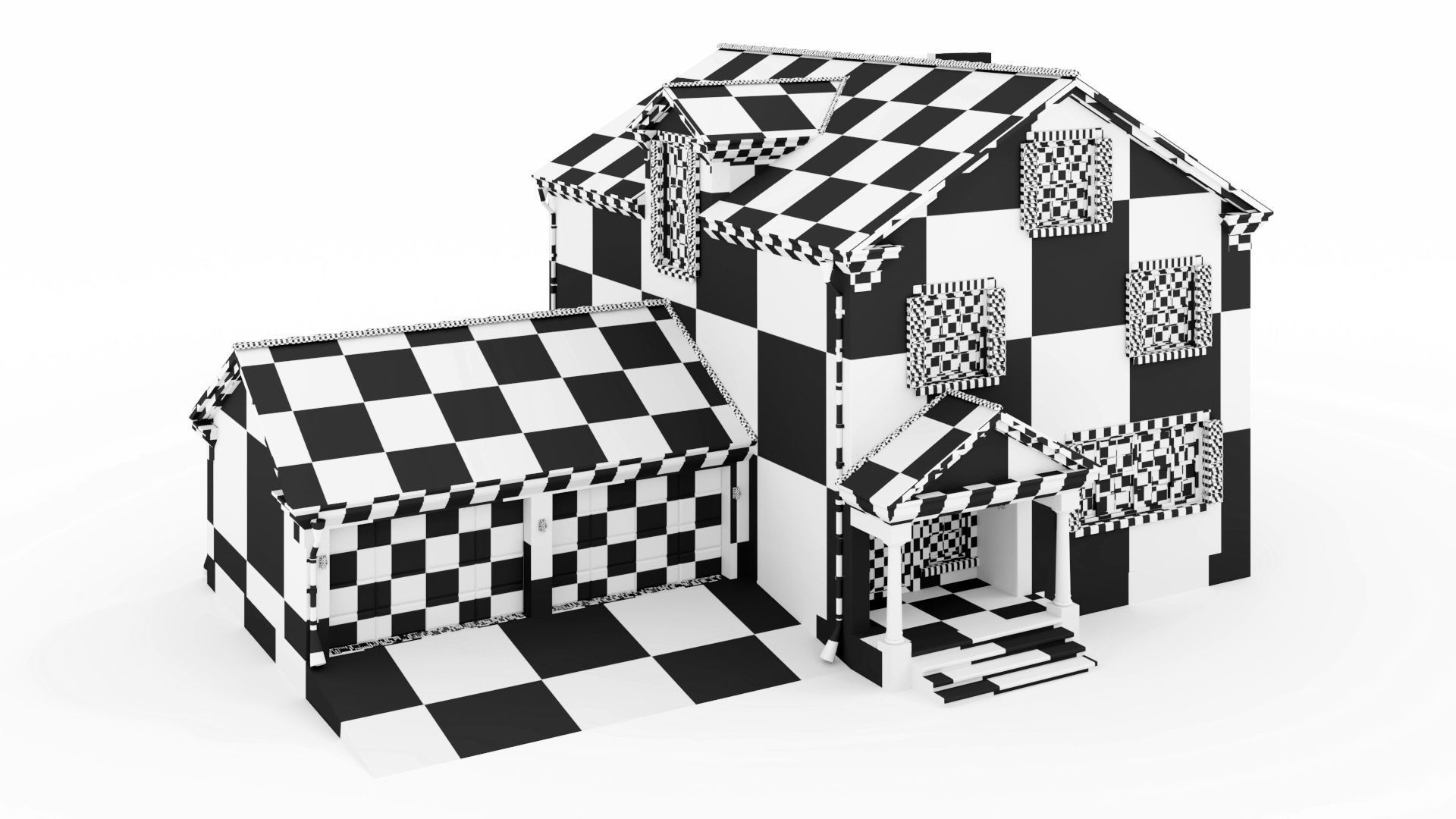 American classic house 3D model_19