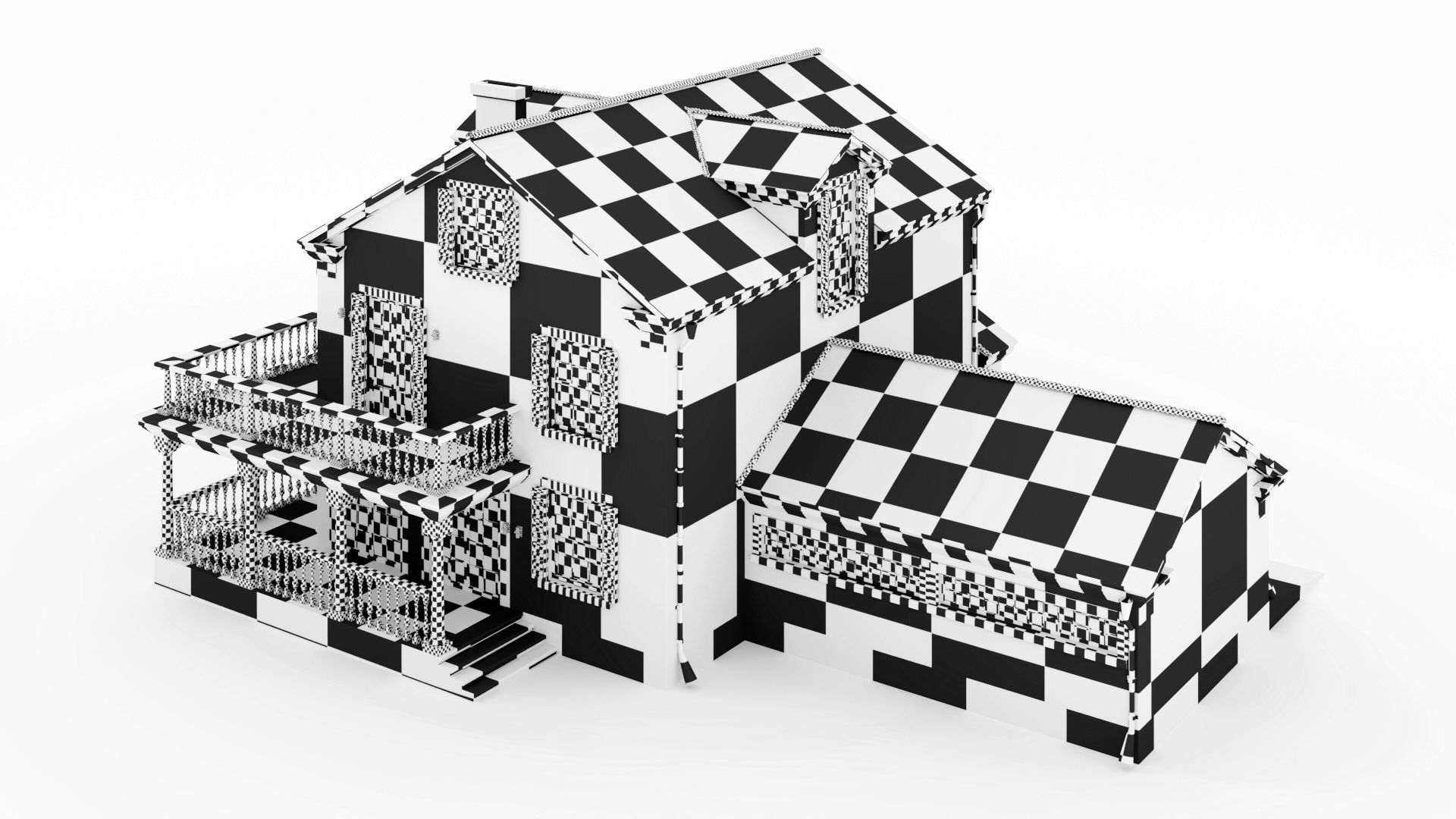 American classic house 3D model_21