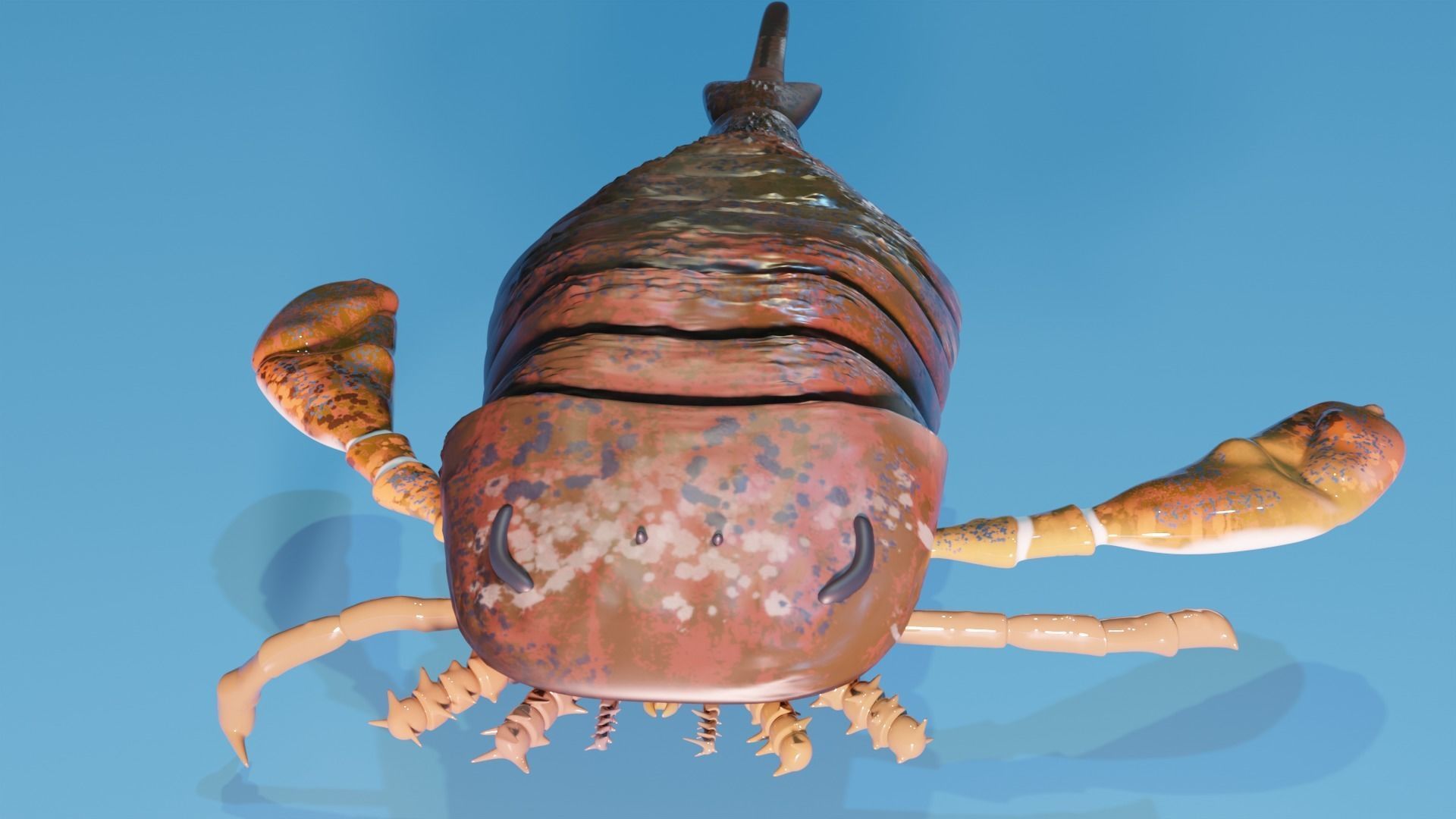 Eurypterus Remipes Free low-poly 3D model_1