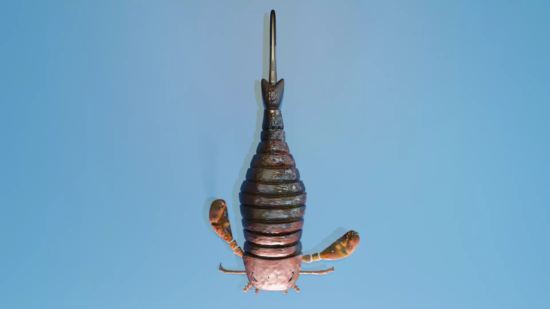 Eurypterus Remipes Free low-poly 3D model_0