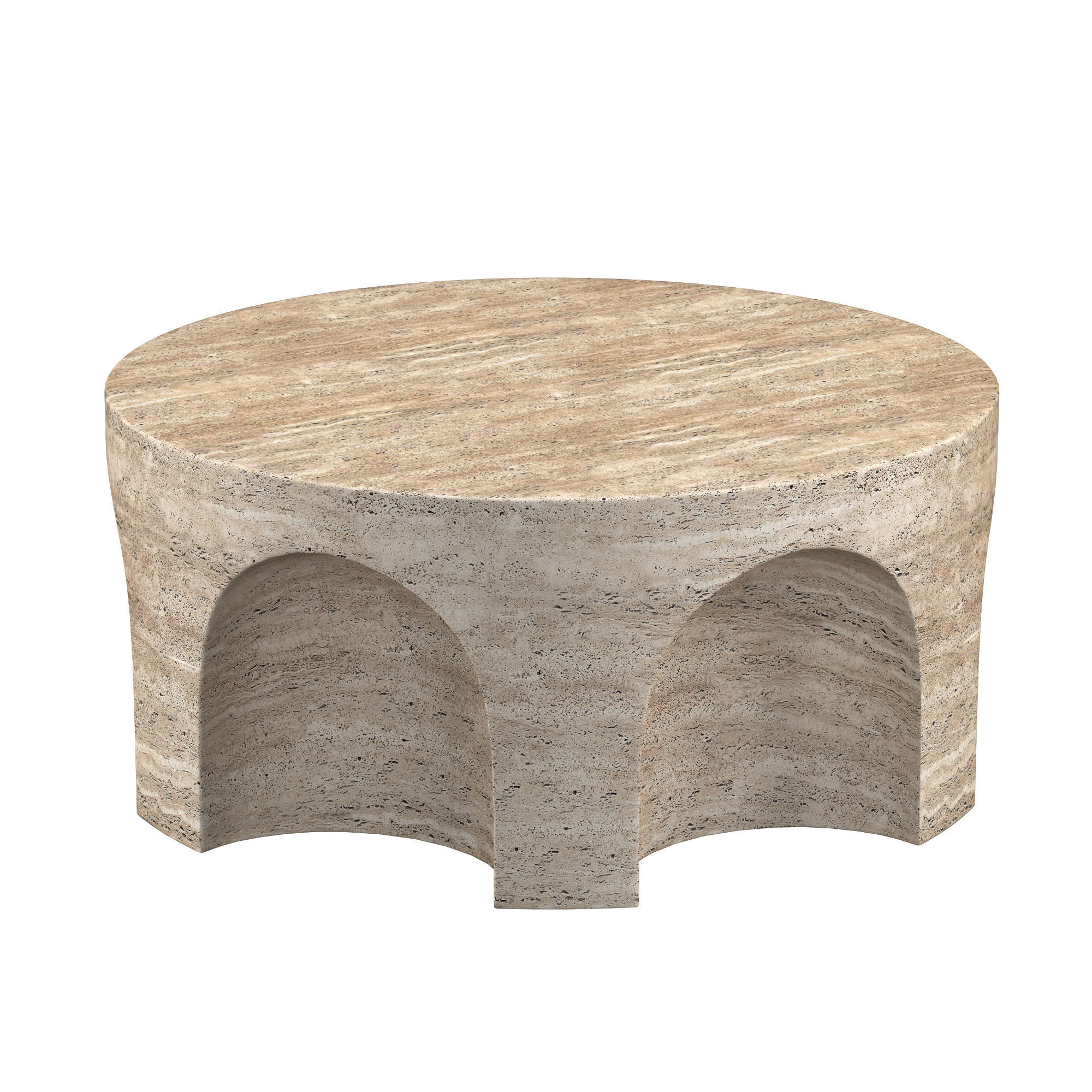 VOLTA CARVED ROUND COFFEE TABLE 3D model_5