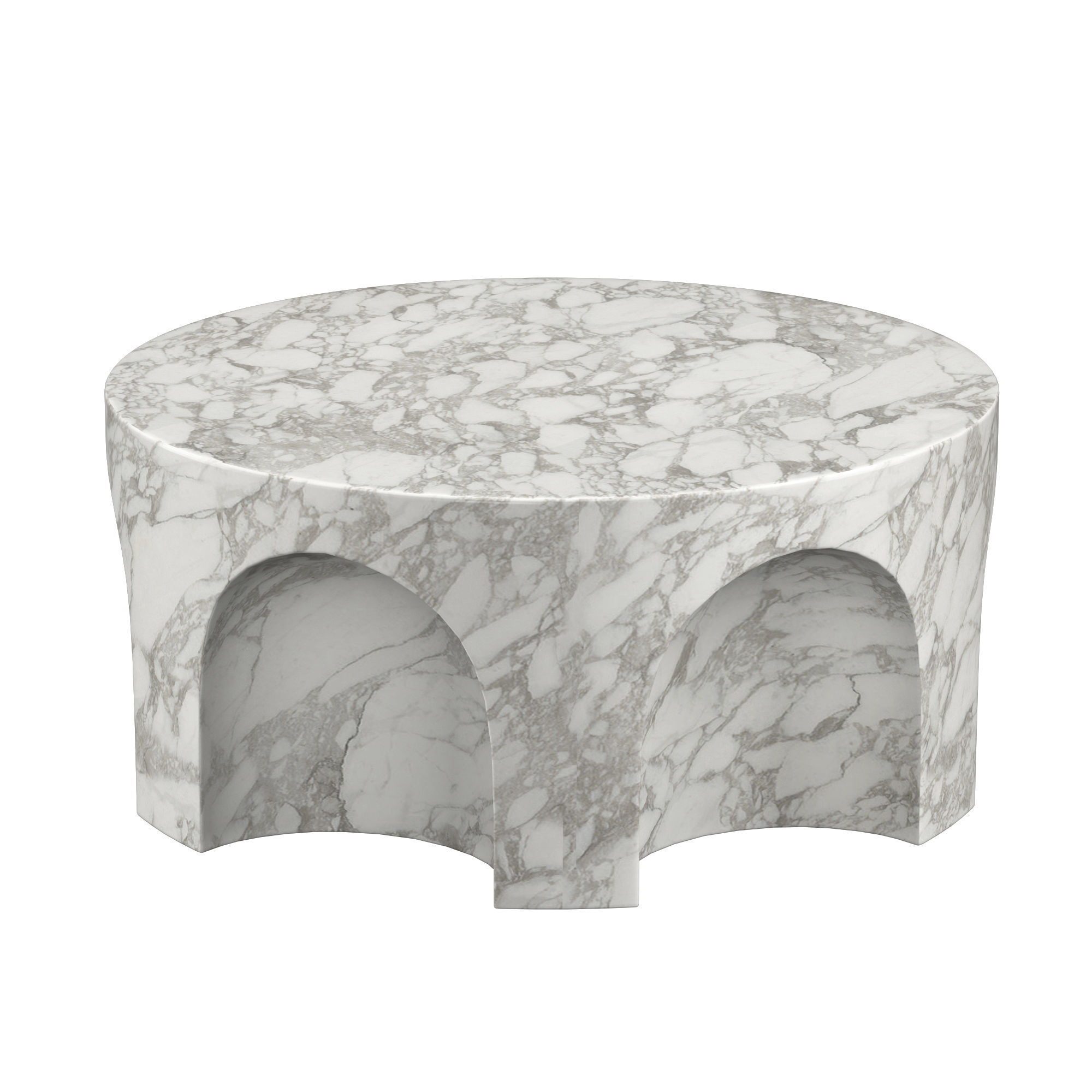 VOLTA CARVED ROUND COFFEE TABLE 3D model_1