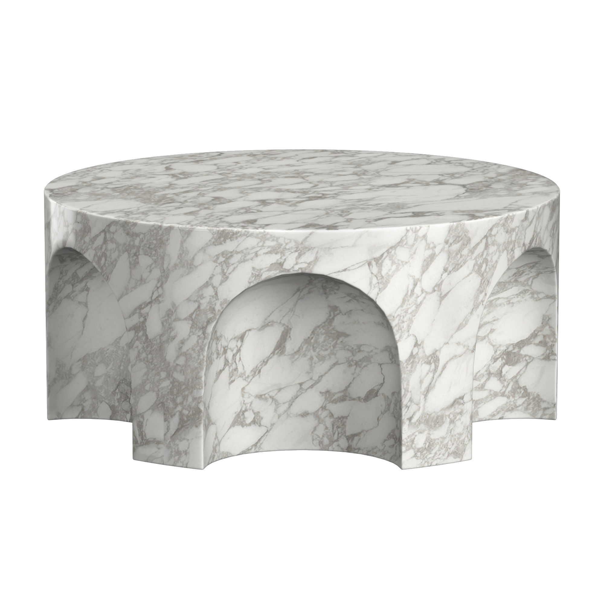 VOLTA CARVED ROUND COFFEE TABLE 3D model_3