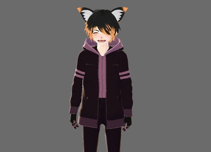 3d male anime character  for gaming vrchat and also for  Vtubing Low-poly 3D model_15