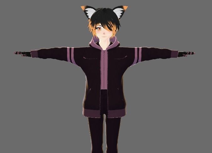 3d male anime character  for gaming vrchat and also for  Vtubing Low-poly 3D model_6