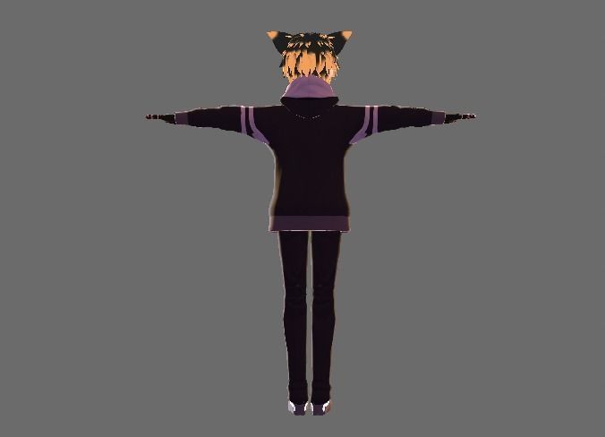 3d male anime character  for gaming vrchat and also for  Vtubing Low-poly 3D model_5