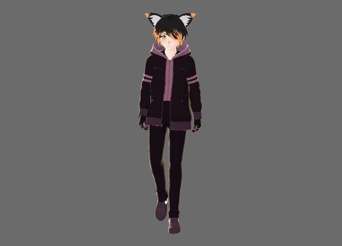 3d male anime character  for gaming vrchat and also for  Vtubing Low-poly 3D model_12
