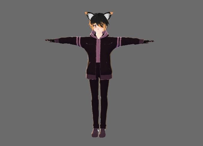 3d male anime character  for gaming vrchat and also for  Vtubing Low-poly 3D model_4