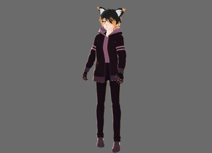 3d male anime character  for gaming vrchat and also for  Vtubing Low-poly 3D model_10