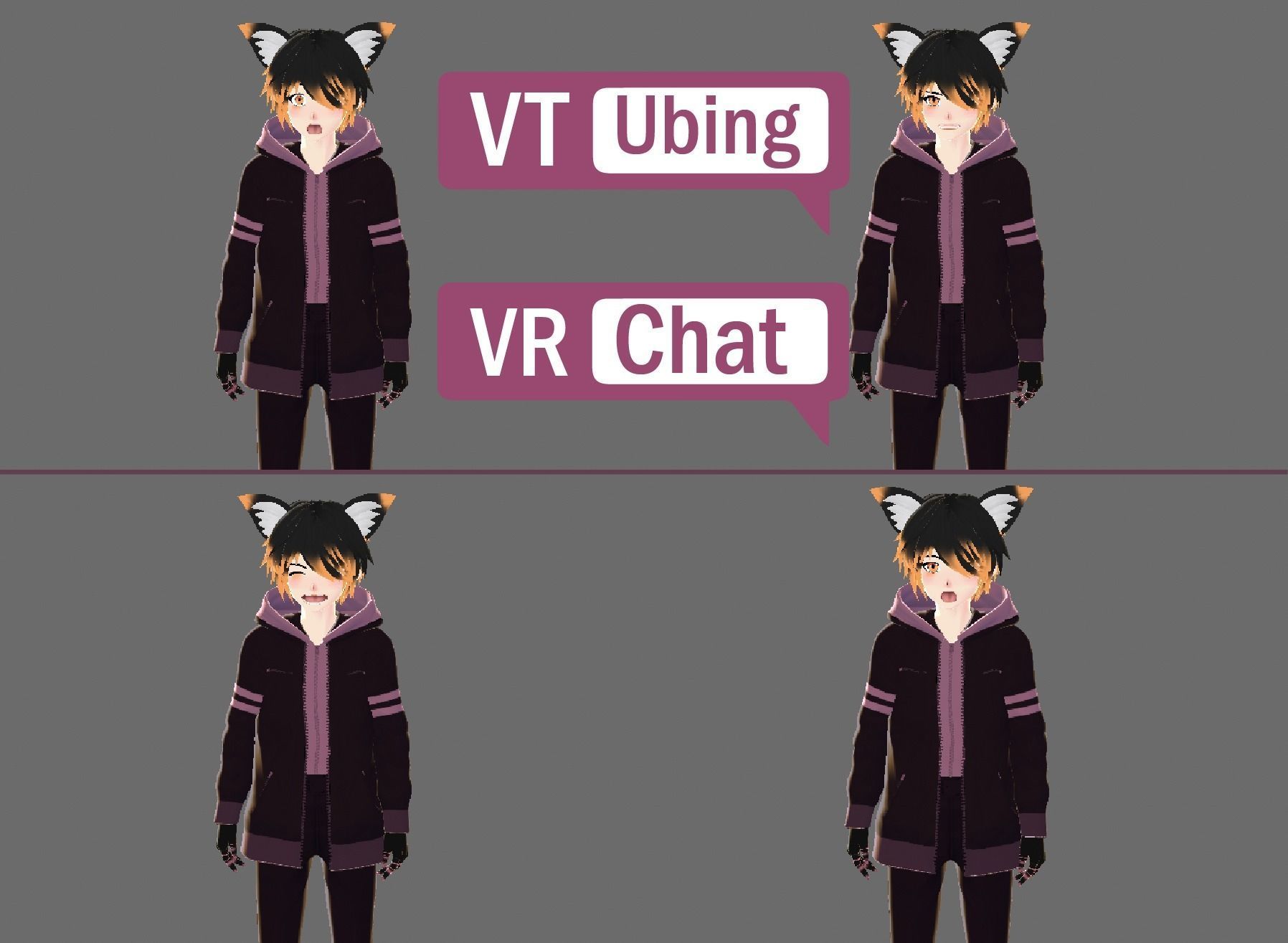 3d male anime character  for gaming vrchat and also for  Vtubing Low-poly 3D model_1