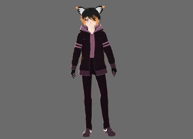 3d male anime character  for gaming vrchat and also for  Vtubing Low-poly 3D model_9