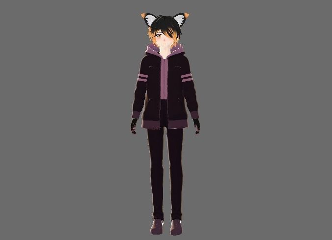 3d male anime character  for gaming vrchat and also for  Vtubing Low-poly 3D model_8