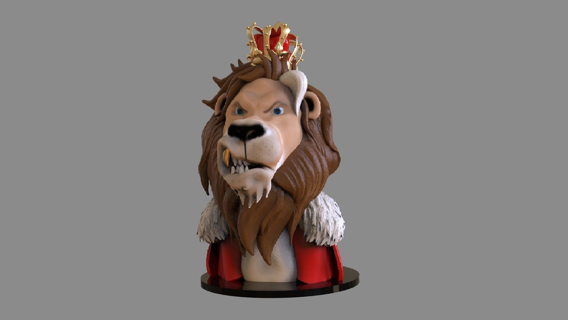 Lion King Bust 3D print model_1