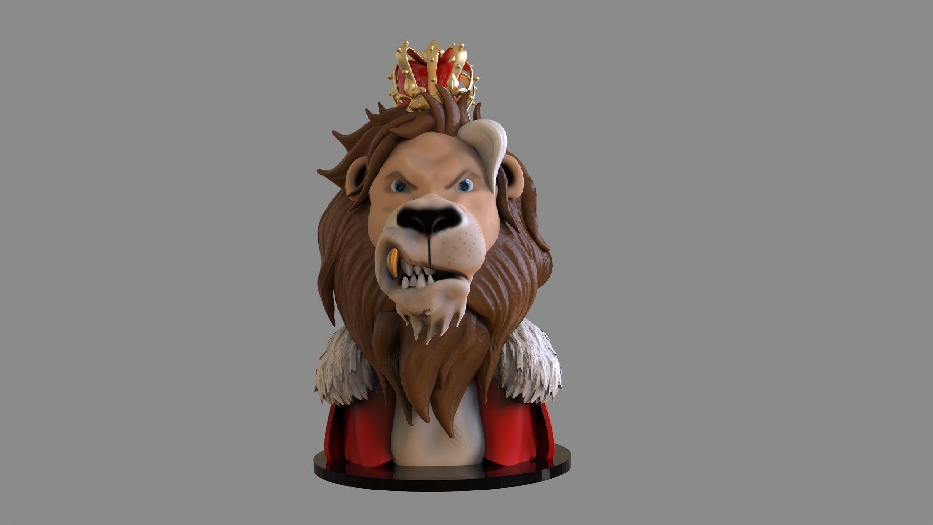 Lion King Bust 3D print model_2