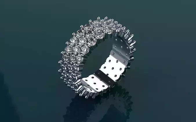 Diamond Ring -Size 8-5 - Jewelry 3D - AN-357