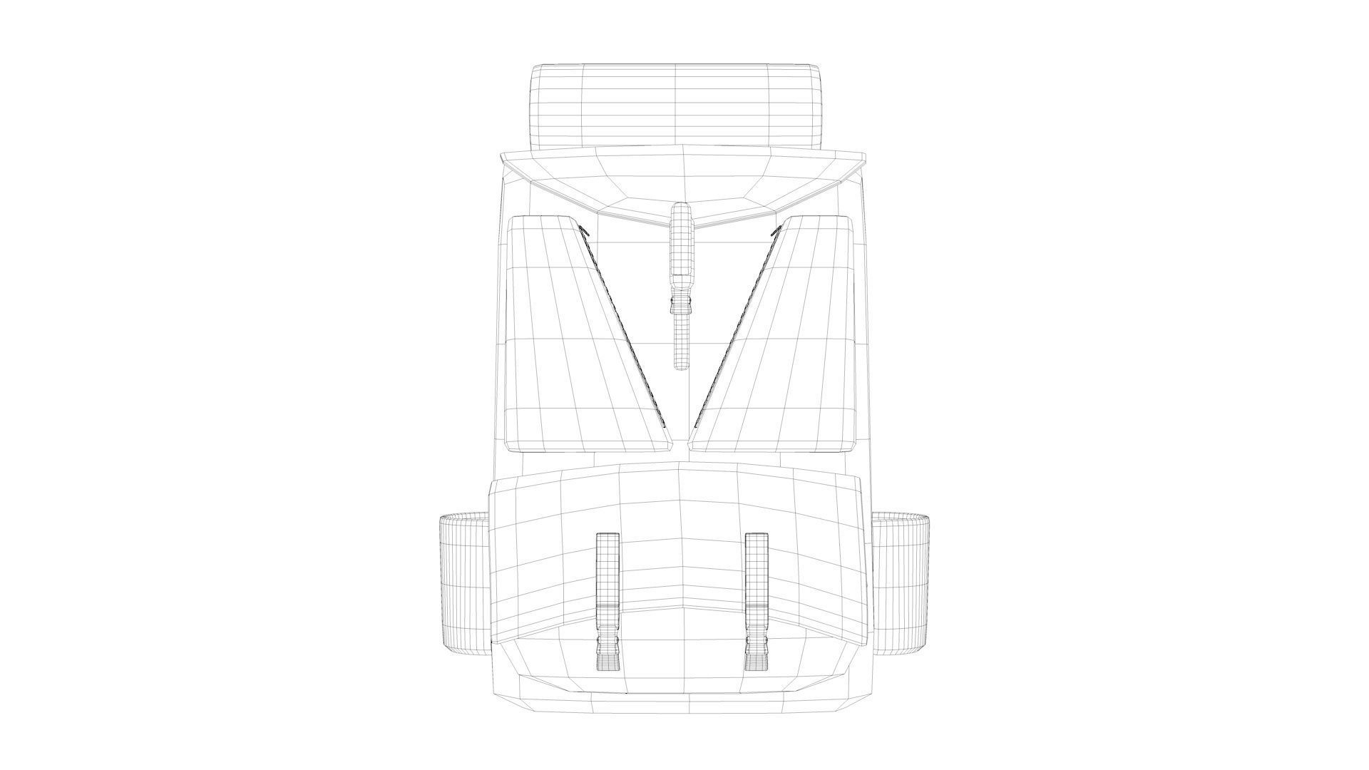 Cartoon Backpack Low-poly 3D model_10